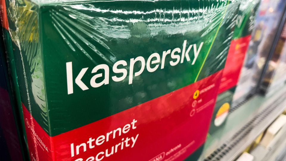 Eine Packung der Antivirensoftware Kaspersky