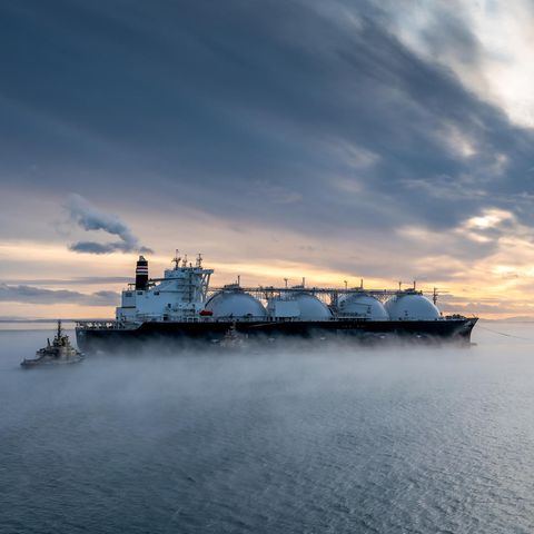 Flüssiggas per Schiff ist eine Alternative zum Pipeline-Gas, dieser LNG-Tanker kommt allerdings aus Russland