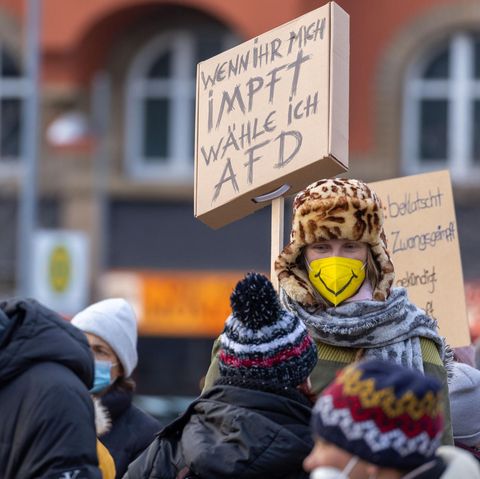 Corona-Demo in Stuttgart. Sonja ist nicht auf dem Bild zu sehen