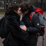 Abschied vor der Metro