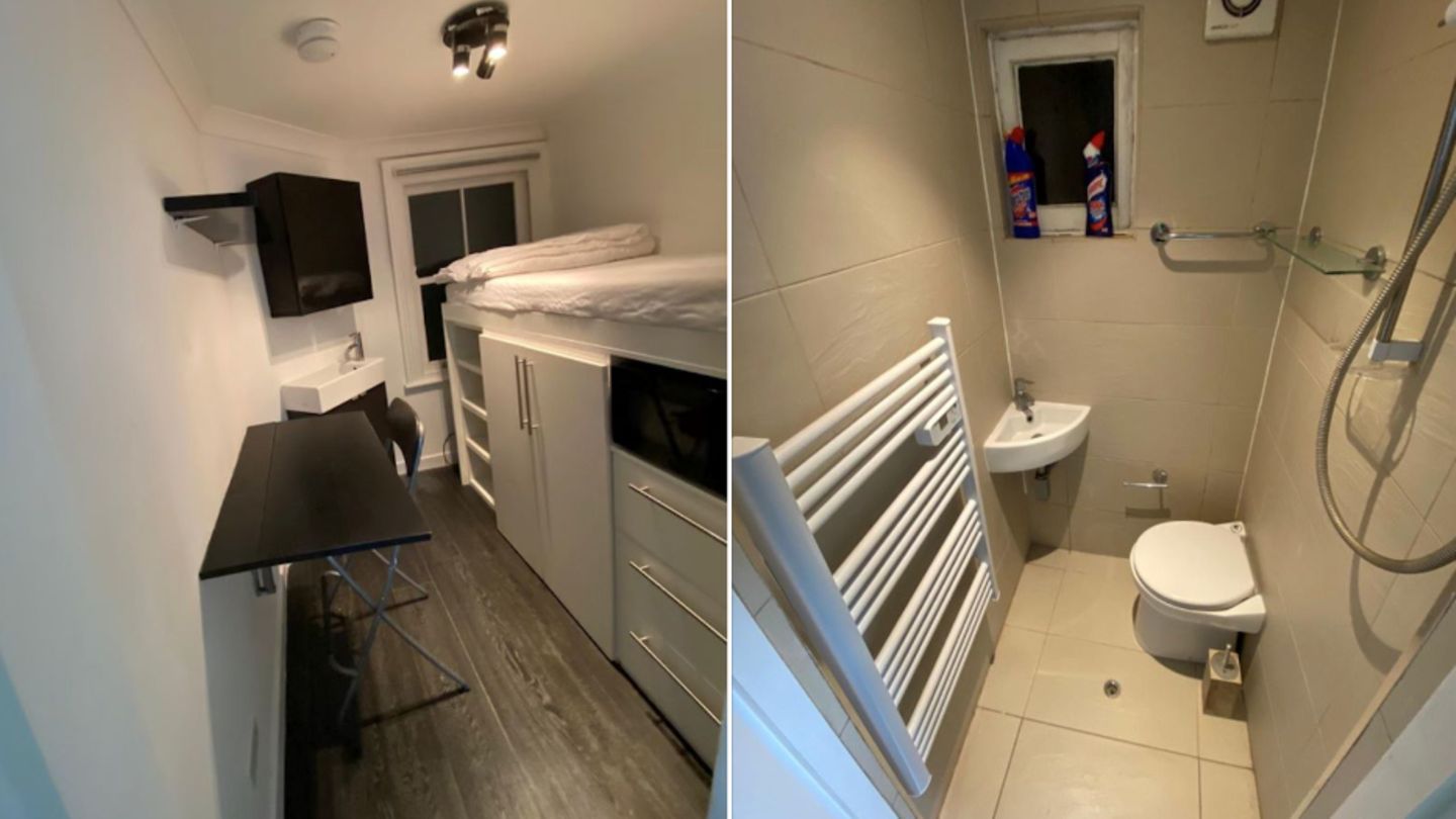 Very Tiny Apartment: Die Mini-Wohnung verfügt über ein Hochbett mit Stauraum und eine Nasszelle