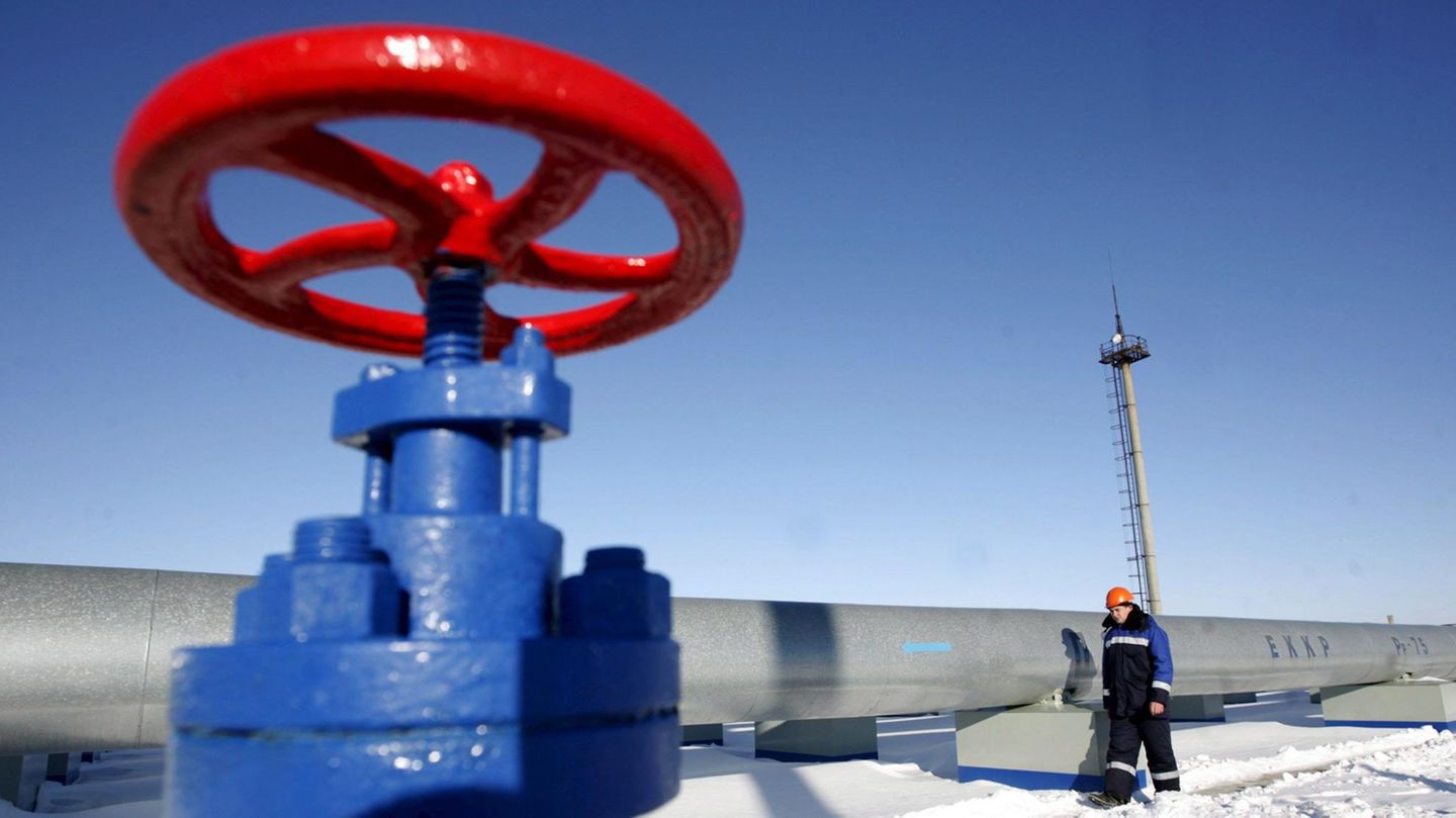 Eine Gaspipeline in Sudzha im Westen Russlands nahe der Grenze zur Ukraine (Archivbild)