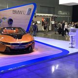 BMW Messestand auf dem Moskauer Auto Salon 2018