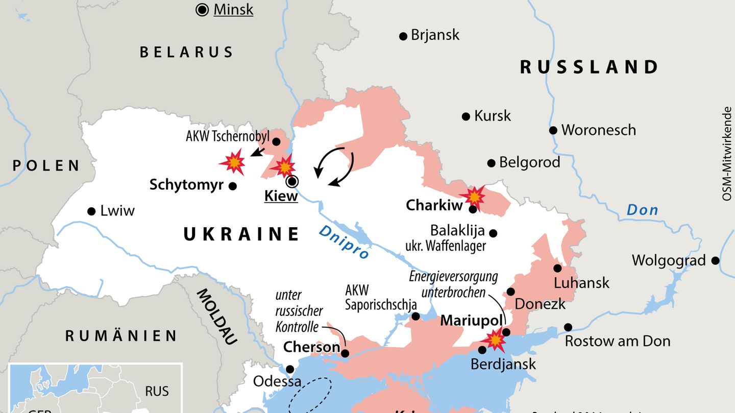 Ukraine: maps of Russian attacks, refugees, troops, Nato - News in Germany