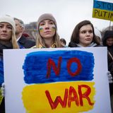 "Kein Krieg", fordern Demonstrierende in der US-Hauptstadt. 