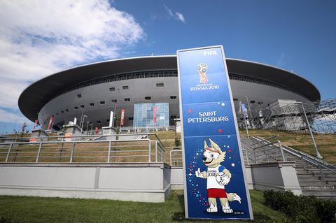 Blick auf die Gazprom Arena in St. Petersburg (Archivfoto)