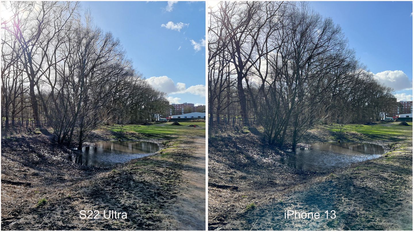 Lichtquelle Tag Samsung Galaxy S22 Ultra und iPhone 13 Pro