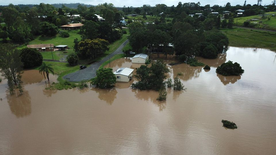 Überflutete Haus in Australien