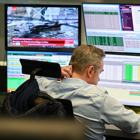 Auch an der Börse in Frankfurt werden die Entwicklungen in der Ukraine und Russland verfolgt