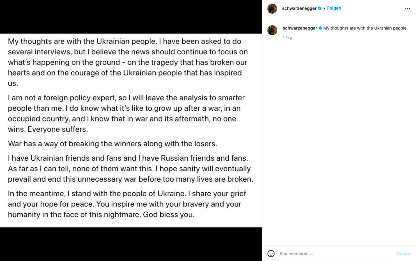 Instagram Posting Arnold Schwarzenegger Instagram Posting Arnold Schwarzenegger