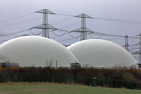 Erdgas-Symbolfoto: Blick auf die Biogasanlage von Envitec, die bis Jahresende für die Produktion von Bio-LNG umgerüstet wird