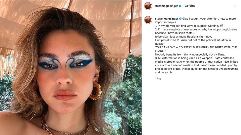 Instagram-Posting Stefanie Giesinger Ukraine
