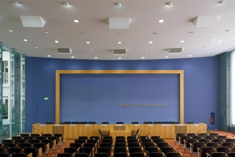 Der Saal der Bundespressekonferenz in Berlin