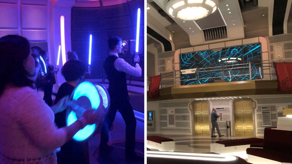 Im "Star Wars Galactic Starcruiser" lernen die Gäste auch den Umgang mit Lichtschwertern
