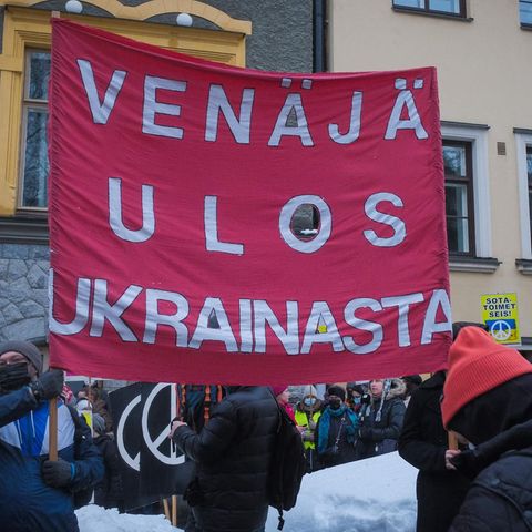 Proteste gegen den Ukraine-Krieg in Helsinki
