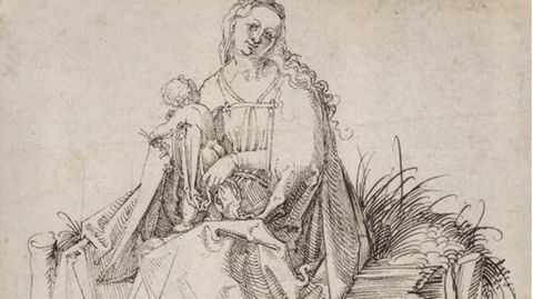 Albrecht Dürers Zeichnung "Die Jungfrau und das Kind"