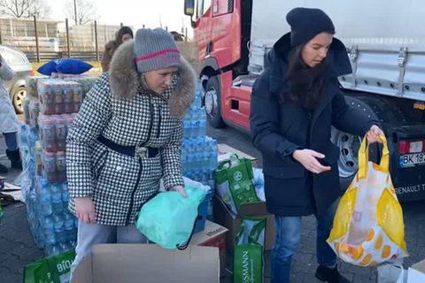 Video: Invasion der Ukraine: Private Spender und DRK bringen Hilfslieferungen auf den Weg