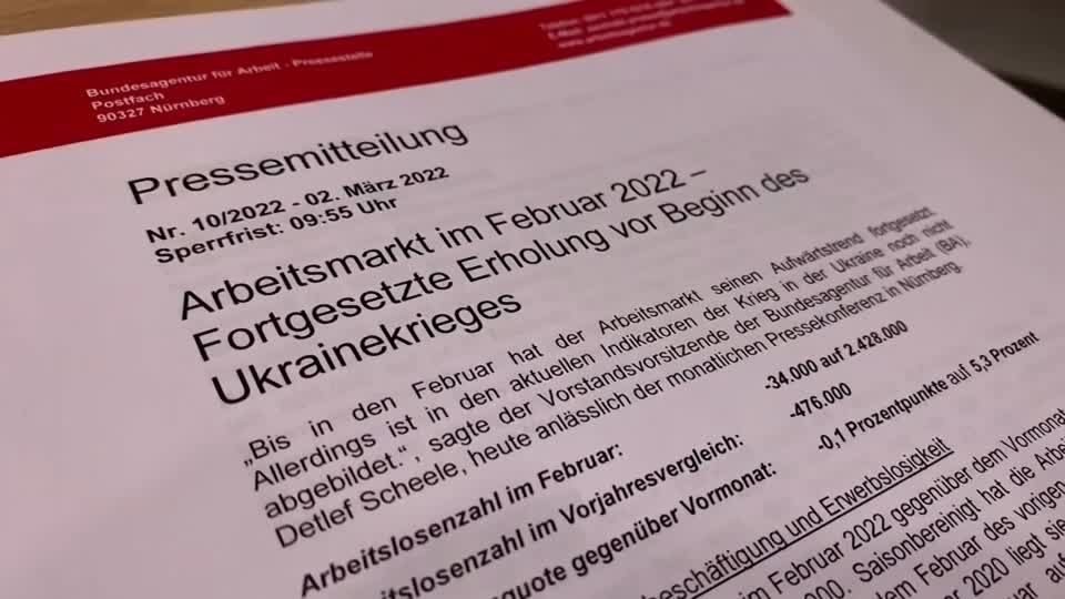 Video: Arbeitsmarkt: Folgen des Krieges noch nicht absehbar
