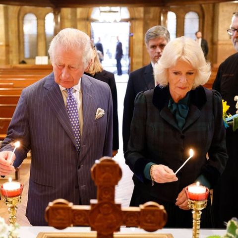 Prinz Charles und Herzogin Camilla in der ukrainischen katholischen Kathedrale in London.