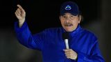 Daniel Ortega, Präsident von Nicaragua, spricht bei der Einweihungsfeier einer Autobahnüberführung
