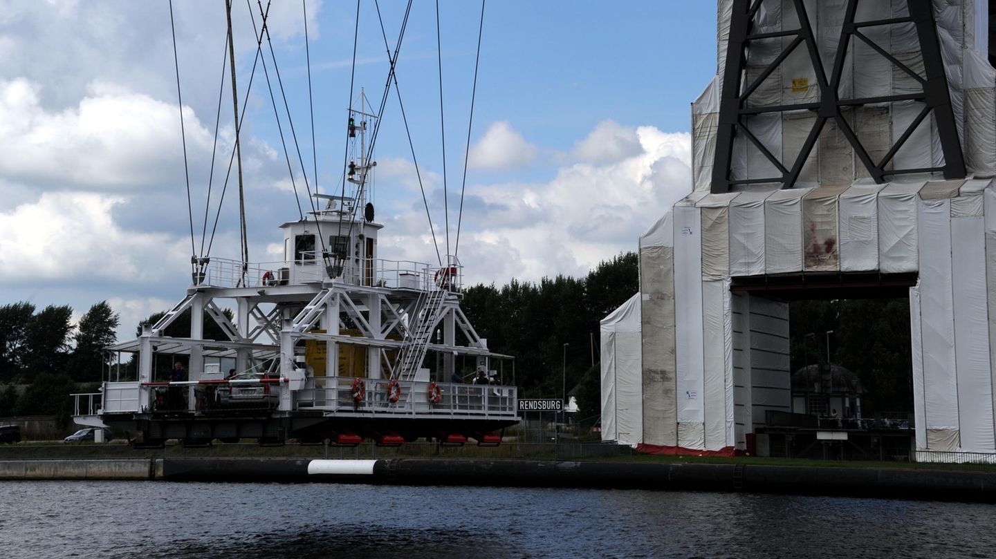 Die alte Schwebefähre von Rendsburg
