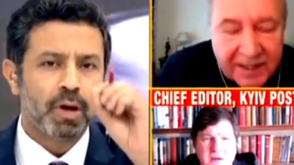 Ukraine-Krieg: Indischer TV-Moderator schreit den falschen Gast an – und merkt es erst nach zwei Minuten Ukraine-Krieg: Indischer TV-Moderator schreit den falschen Gast an – und merkt es erst nach zwei Minuten