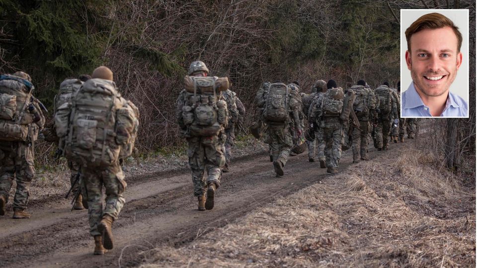 US-soldaten in Polen mit Militär-Experte Gady