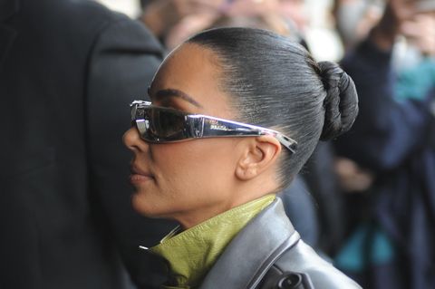 Kim Kardashian auf dem Weg zur Prada-Show im Zuge der Fashion Week in Mailand  im Februar 2022