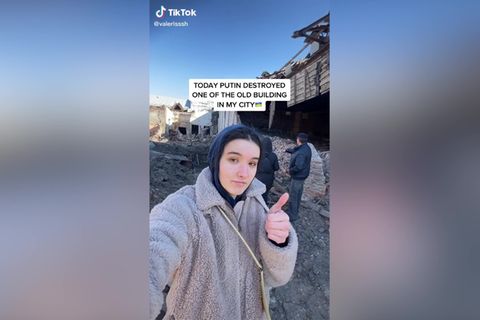 "Ein typischer Tag im Bunker" – Ukrainische Tiktokerin zeigt, wie sie derzeit lebt