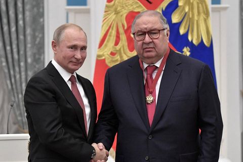 Alischer Usmanow mit Wladimir Putin