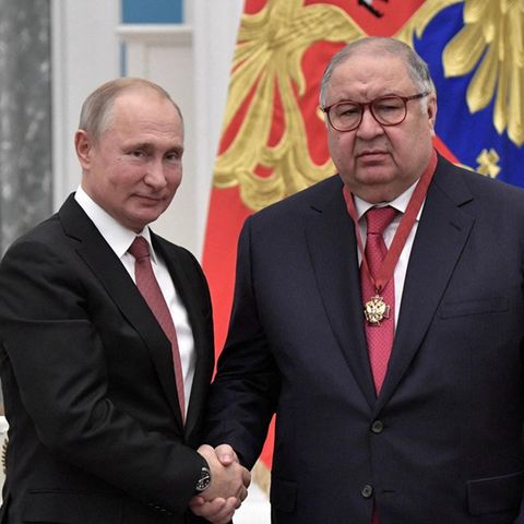Alischer Usmanow mit Wladimir Putin