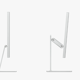 "Peek Performance": Anders als der iMac gibt es einen zweiten Standfuß als Accessoire. Er erlaubt eine noch präzisere Positionierung.