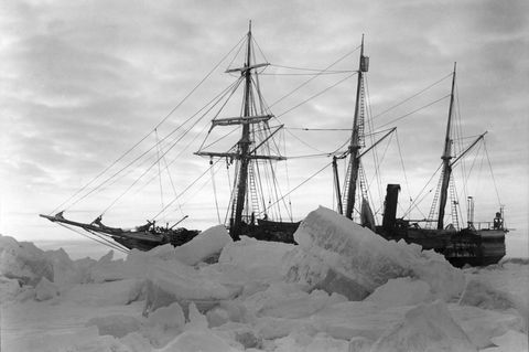 Das Expeditionsschiff "Endurance" steckte 1915 einige Wochen im Packeis fest