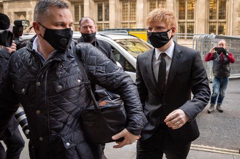 Ed Sheeran auf dem Weg zum Gericht
