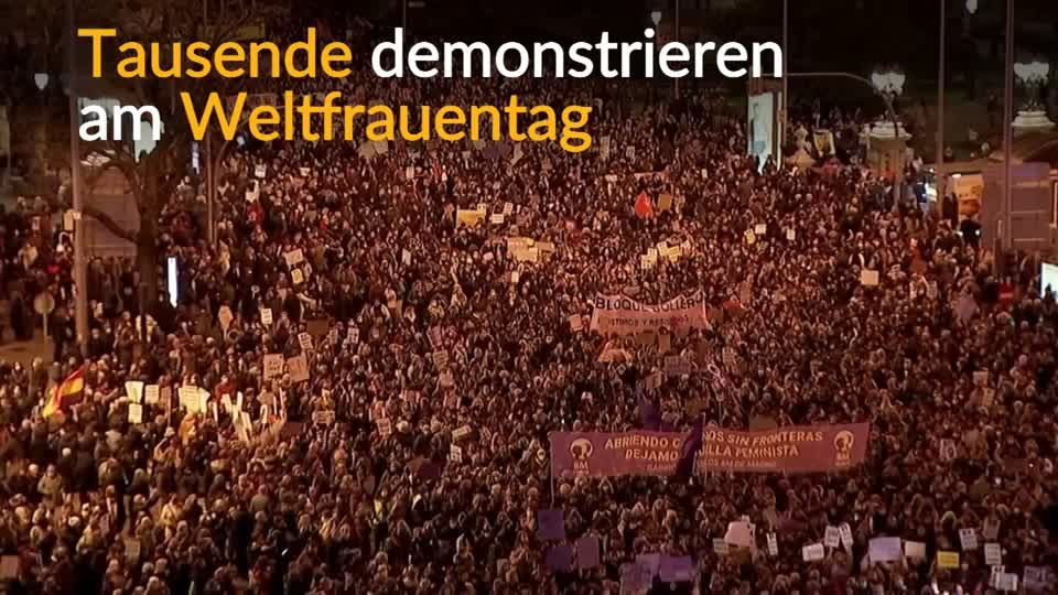 Video: Tausende demonstrieren am Weltfrauentag Video: Tausende demonstrieren am Weltfrauentag