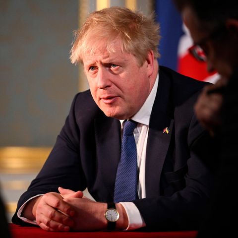 Premierminister Boris Johnson in einer Stellungsnahme zum Ukraine-Krieg