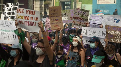 Frauen protestieren in Guatemala