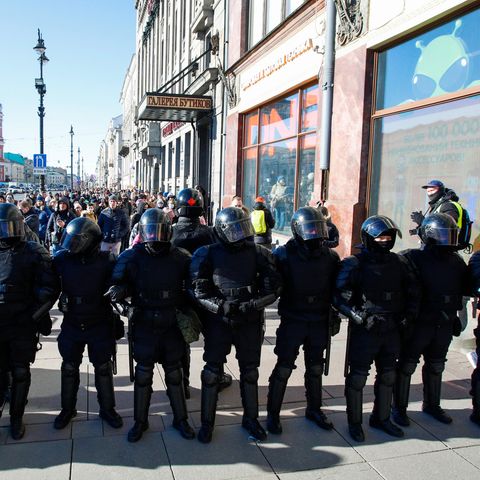 Polizeiaufgebot in St. Petersburg