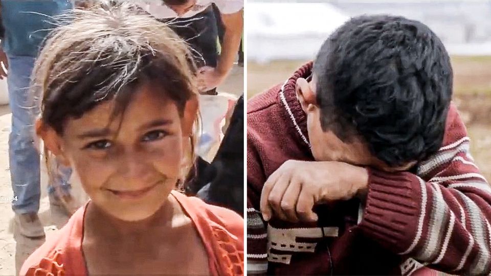 Zwei Waisenkinder aus veralteten Videos von 2016 und 2020.