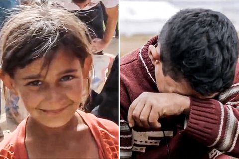 Zwei Waisenkinder aus veralteten Videos von 2016 und 2020.