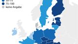 Eine Karte zeigt die Gaslieferungen aus Russland