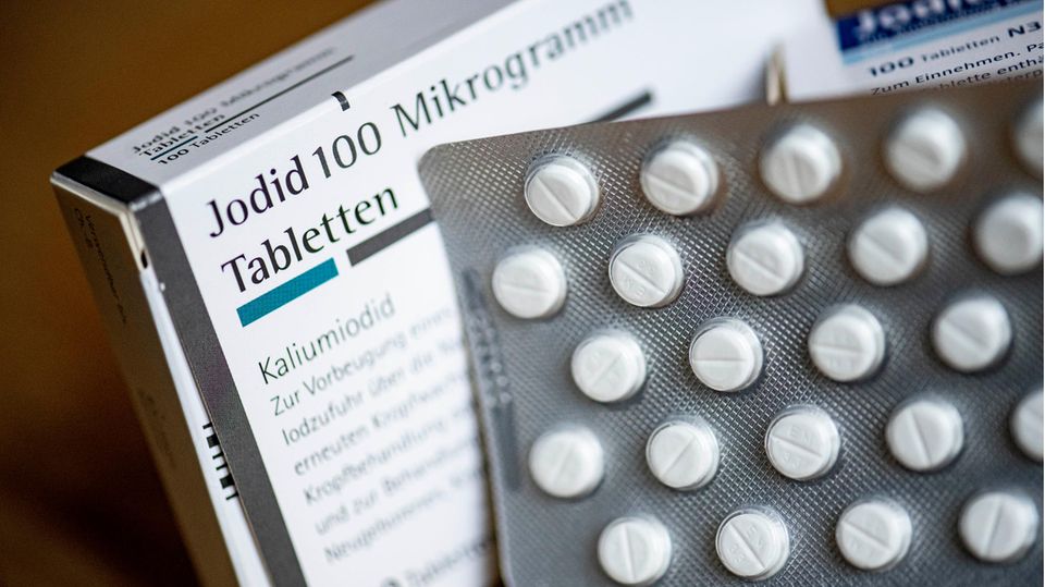 Eine Packung Jodtabletten