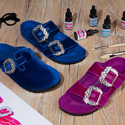 Für Birkenstock verzierte Manolo Blahnik die Klassiker Arizona und Boston