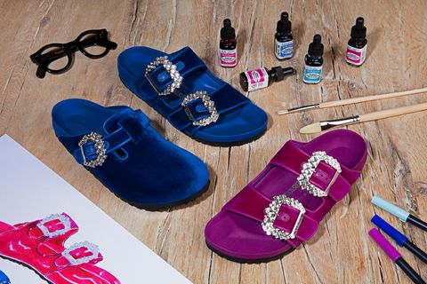 Für Birkenstock verzierte Manolo Blahnik die Klassiker Arizona und Boston