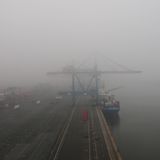 Dichter Nebel am Terminal