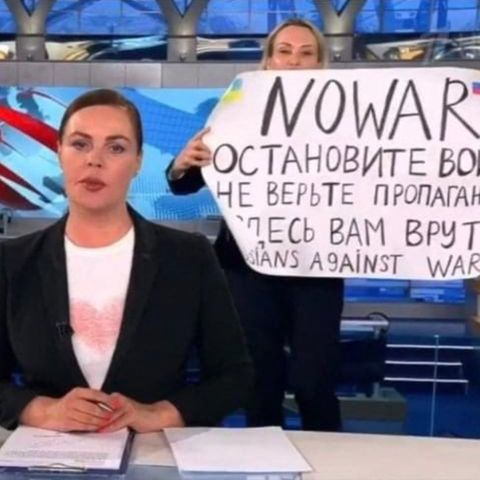 Anti-Kriegs-Protest im russischen TV