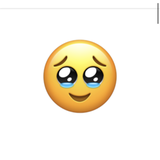 Ein Gesicht mit Tränen in den Augen Emoji