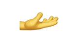 Hand offen nach oben Emoji
