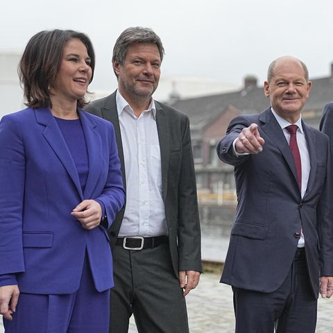 Die Spitze der Ampel-Koalition: Annalena Baerbock, Robert Habeck, Olaf Scholz und Christian Lindner (v.l.)