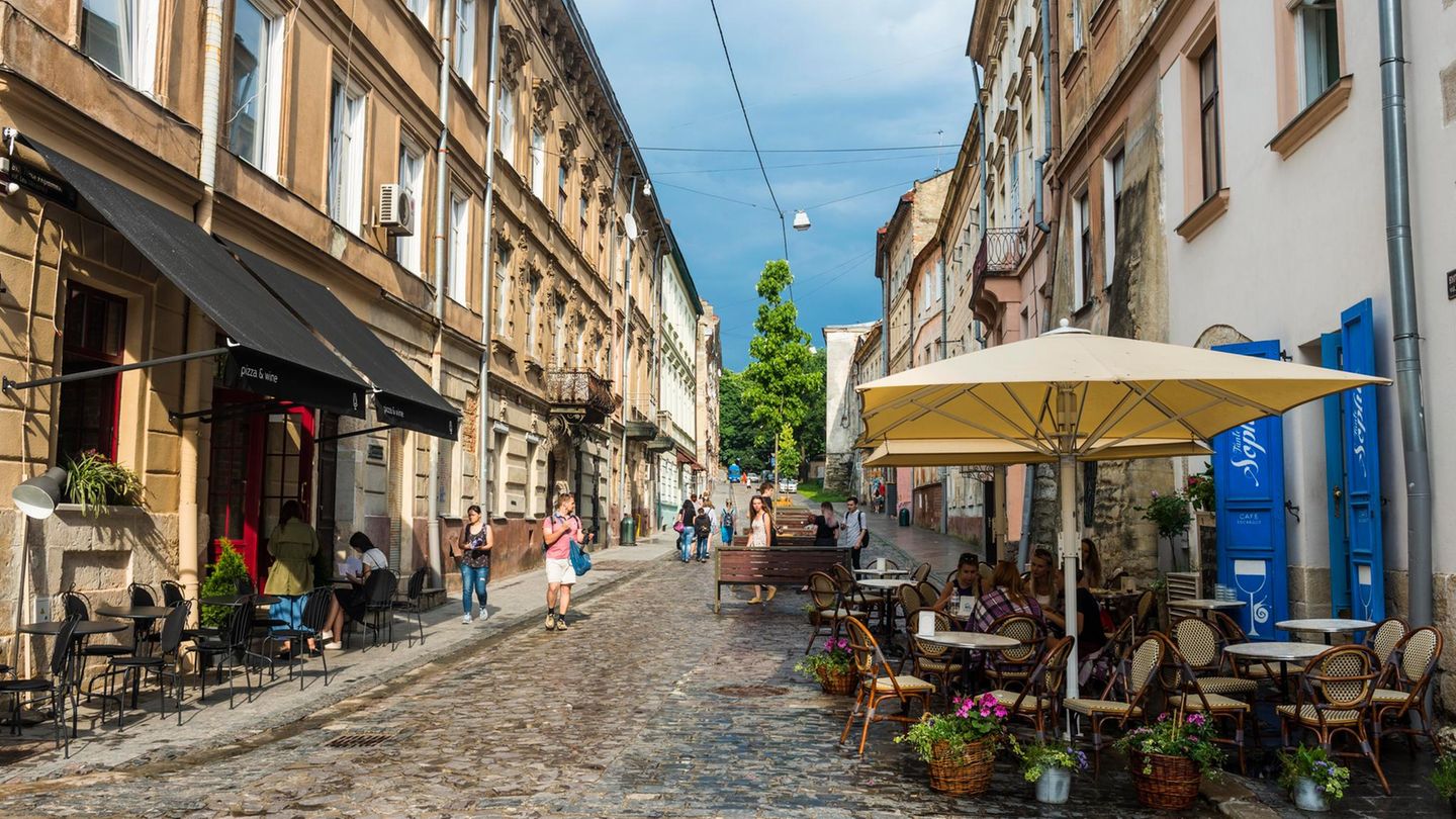 Lwiw. Straße in der Altstadt